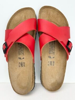 Birkenstock Birki's Santosa Red Criss Cross Birko-Flor Boho Sandals EU 41 US 10